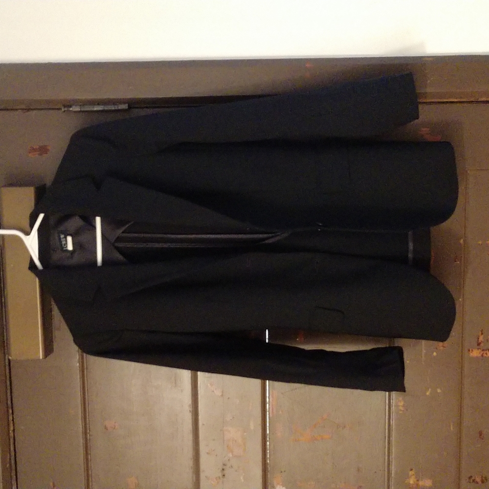 Black lightweight oversized wool blazer